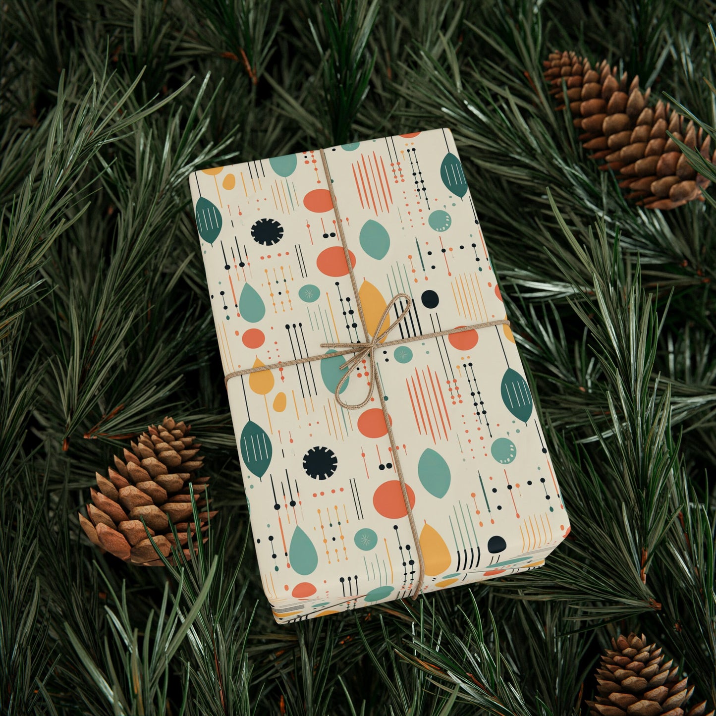 Mid Century Modern Gift Wrapping Paper