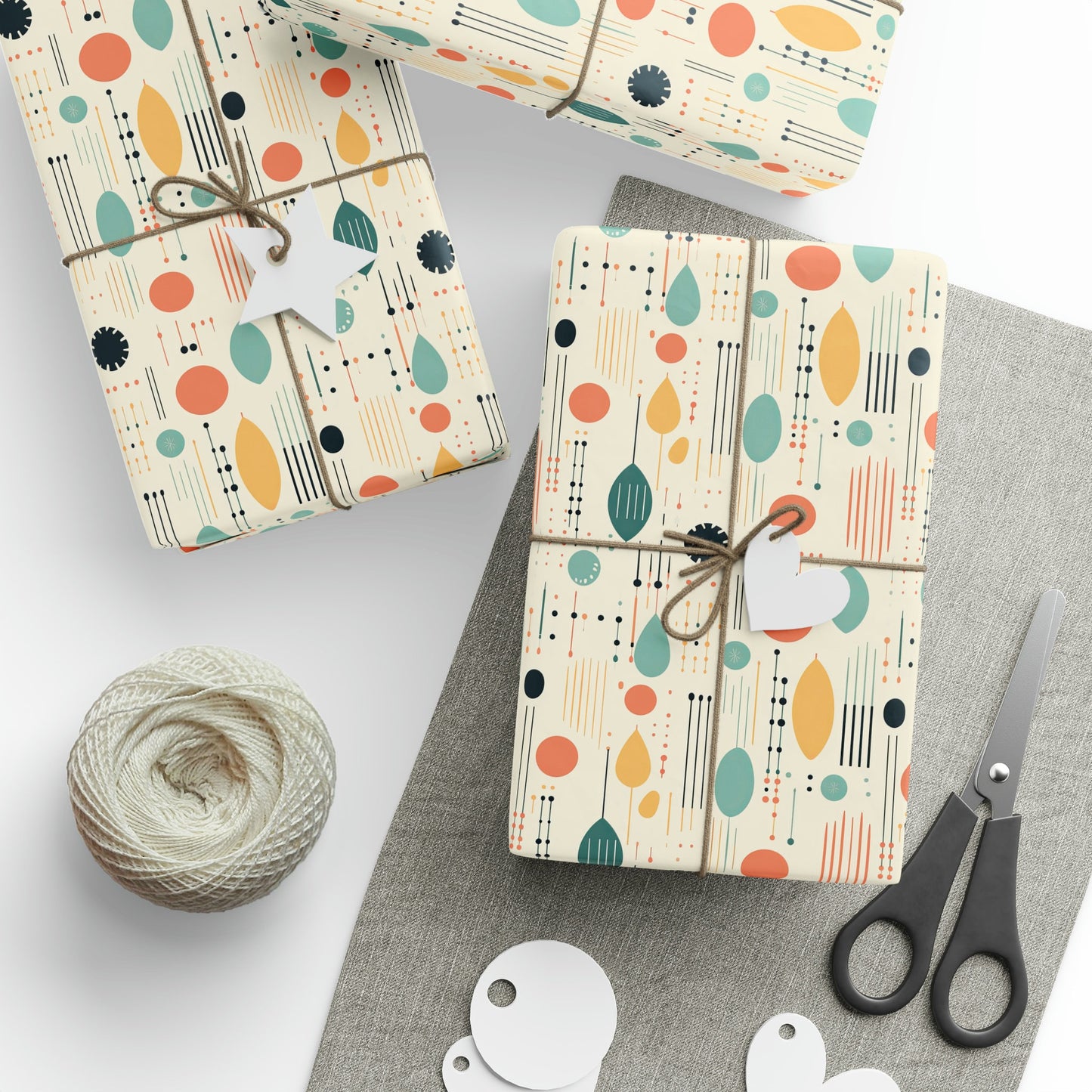 Mid Century Modern Gift Wrapping Paper