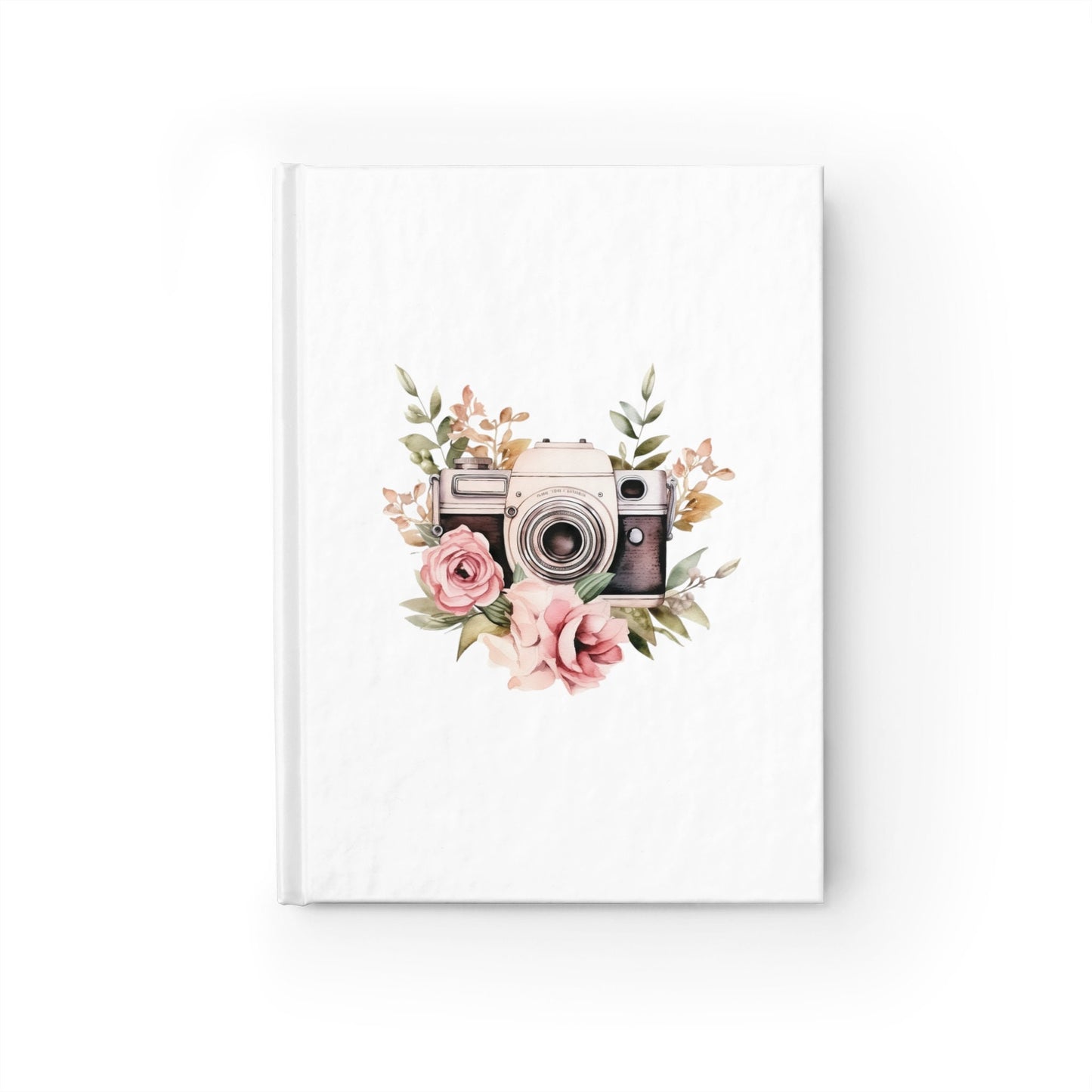 Watercolor Camera Floral Camera Notebook Blank Diary Mood Journal, Therapy Journal, Manifestation Journal 5x7 Journal Sketchbook