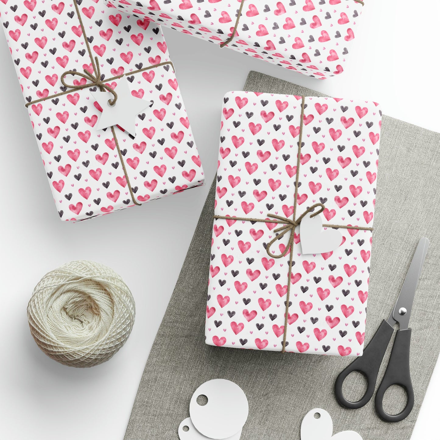 Watercolor Heart Gift Wrapping Paper Valentine Wrapping Paper Valentines Day Gift Wrapping Paper Gift Paper Heart Wrapping Paper