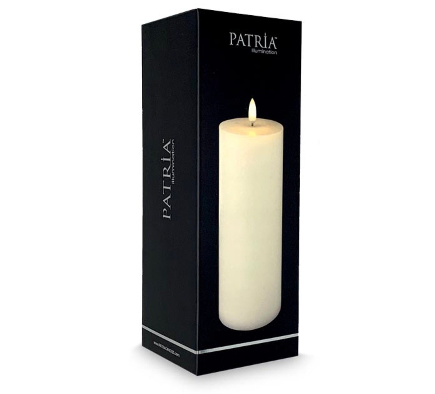 8 Inch LED Candle Real Wax Battery Powered Candle 3D Flame