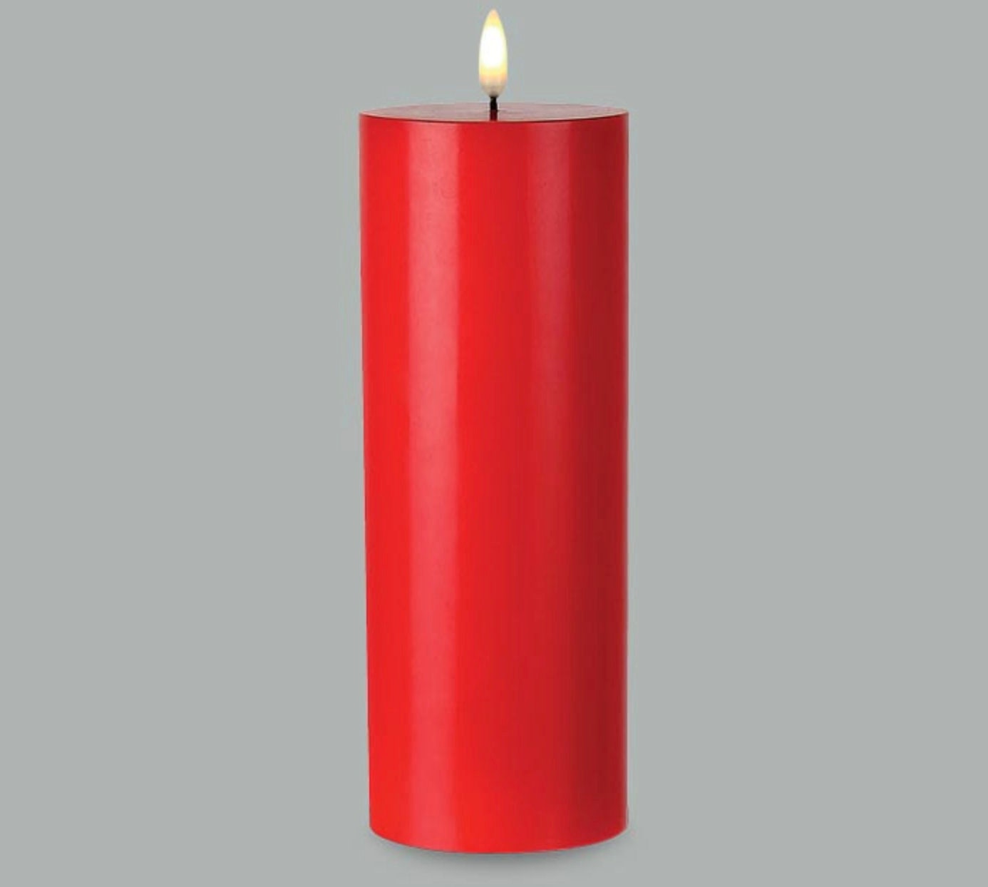 8 Inch LED Candle Real Wax Battery Powered Candle 3D Flame