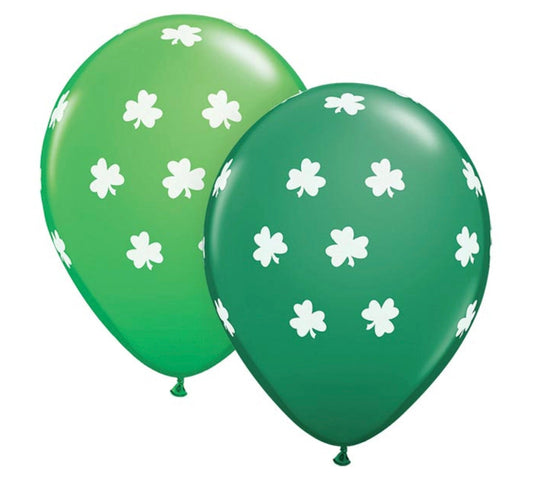 11 inch Latex St Patricks Day Shamrock Balloons Party Balloons Green Balloons