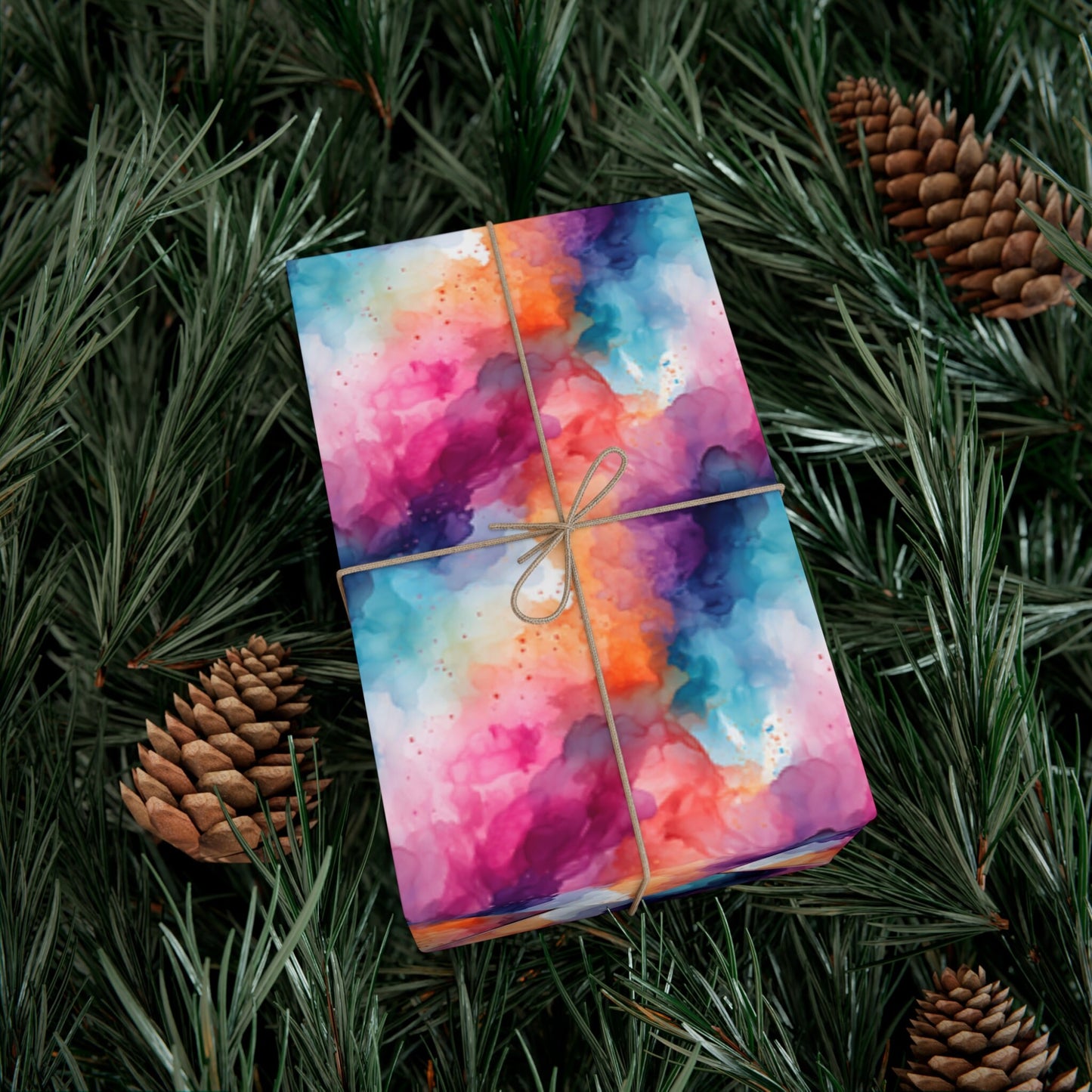 Alcohol Ink Gift Wrapping Paper Eco Friendly