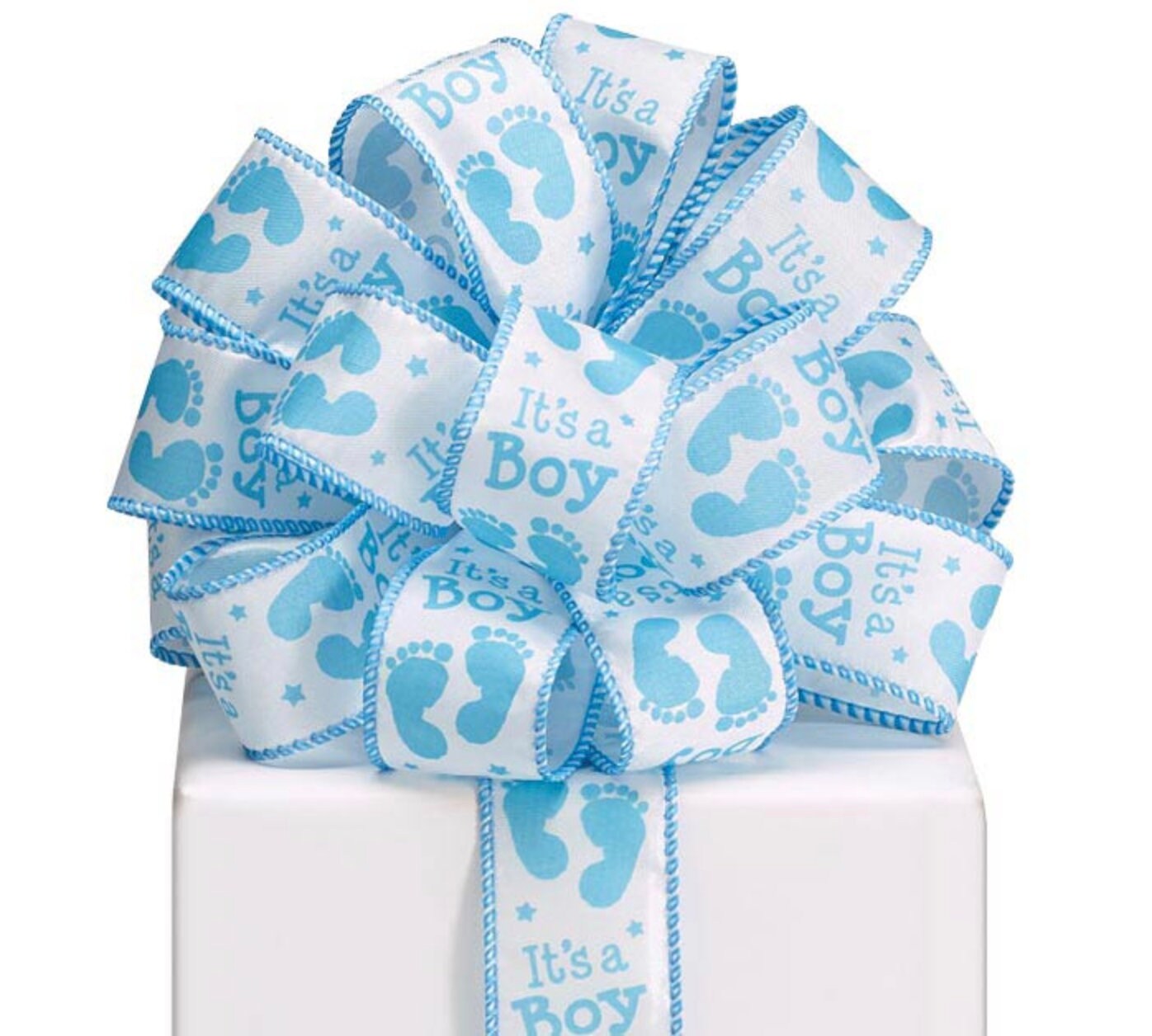 It's a Boy It's a Girl Wired Ribbon 1.5 inches Bow Ribbon 20 Yards