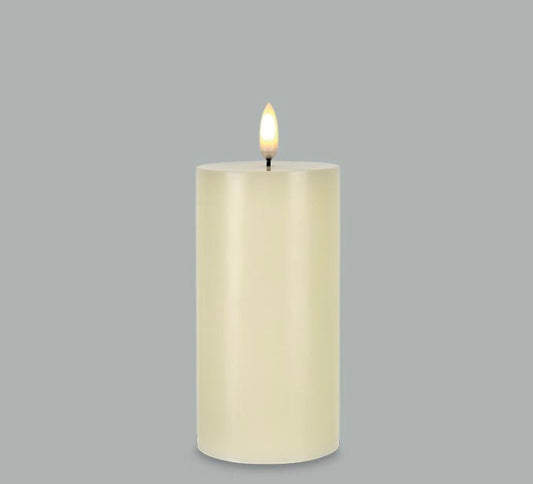 6 Inch LED Candle Real Wax Battery Powered Candle 3D Flame Candle