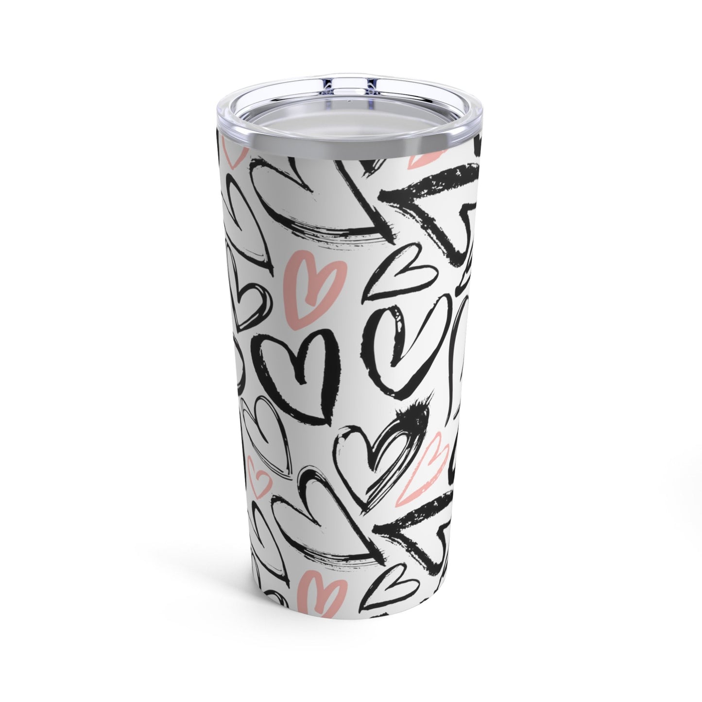 Heart Tumbler 20oz Valentine Tumbler Drawn Heart Tumbler